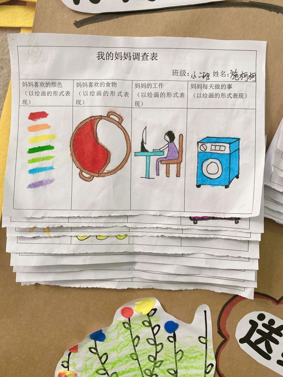 我的妈妈调查表 拍照91留念,下一届用