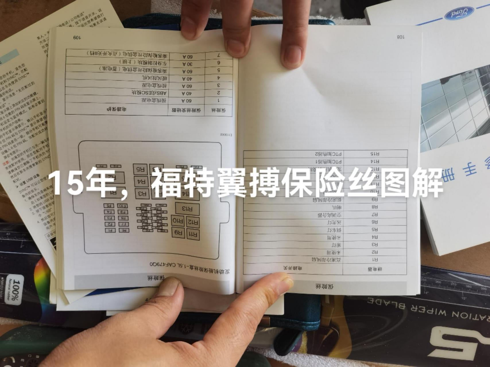 15年福特翼搏保险丝图解