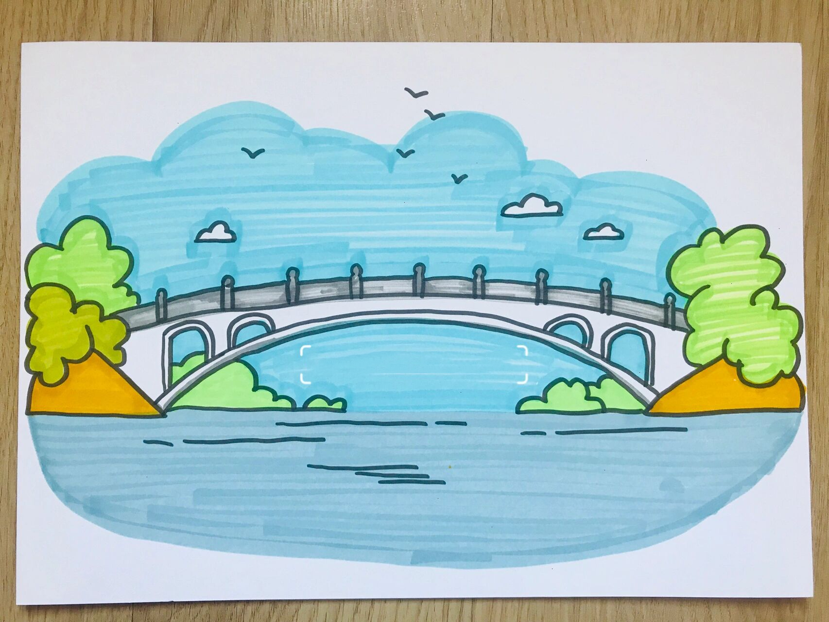 儿童简笔画桥 画法图片