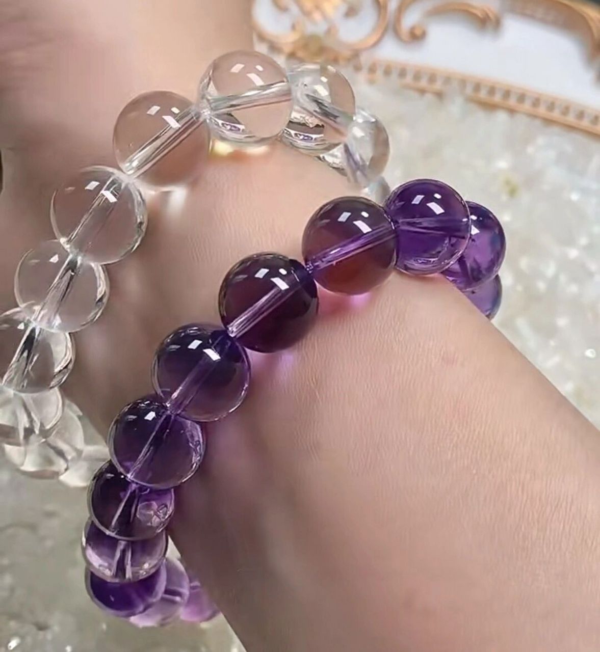 求一条这个颜色的巴西紫水晶96 对比了好多好多紫水晶,直播间,咸鱼