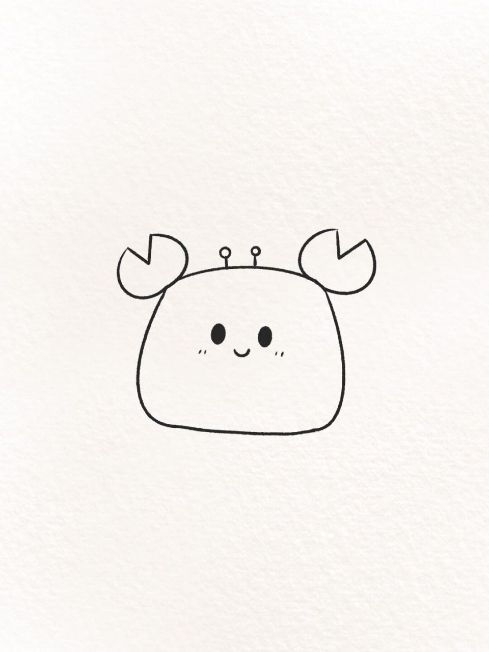 超简单的小螃蟹简笔画 | 附过程 油焖大闸蟹,清蒸面包蟹,, 还是画一个