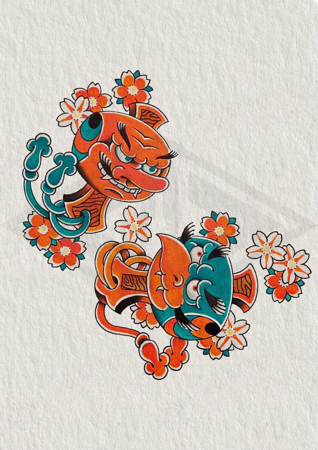 传统纹身题材-福锤 福锤 也叫万宝槌 是出现在《桃太郎》,《平家物语