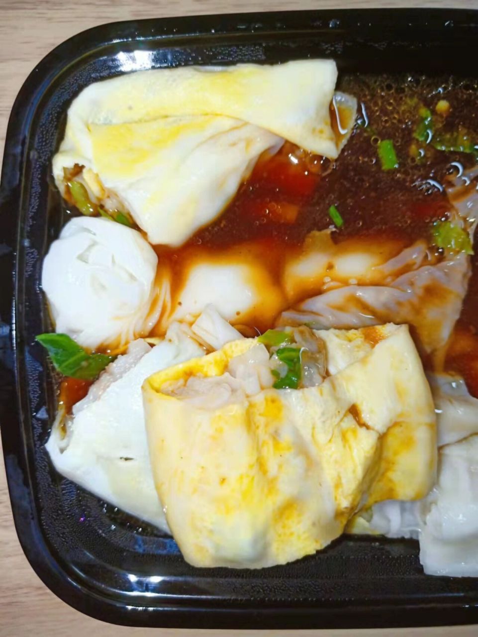 0肠粉外卖实测 鸡蛋鲜肉肠粉 310g(净重) 3条12个370k 1个25.8g,30.