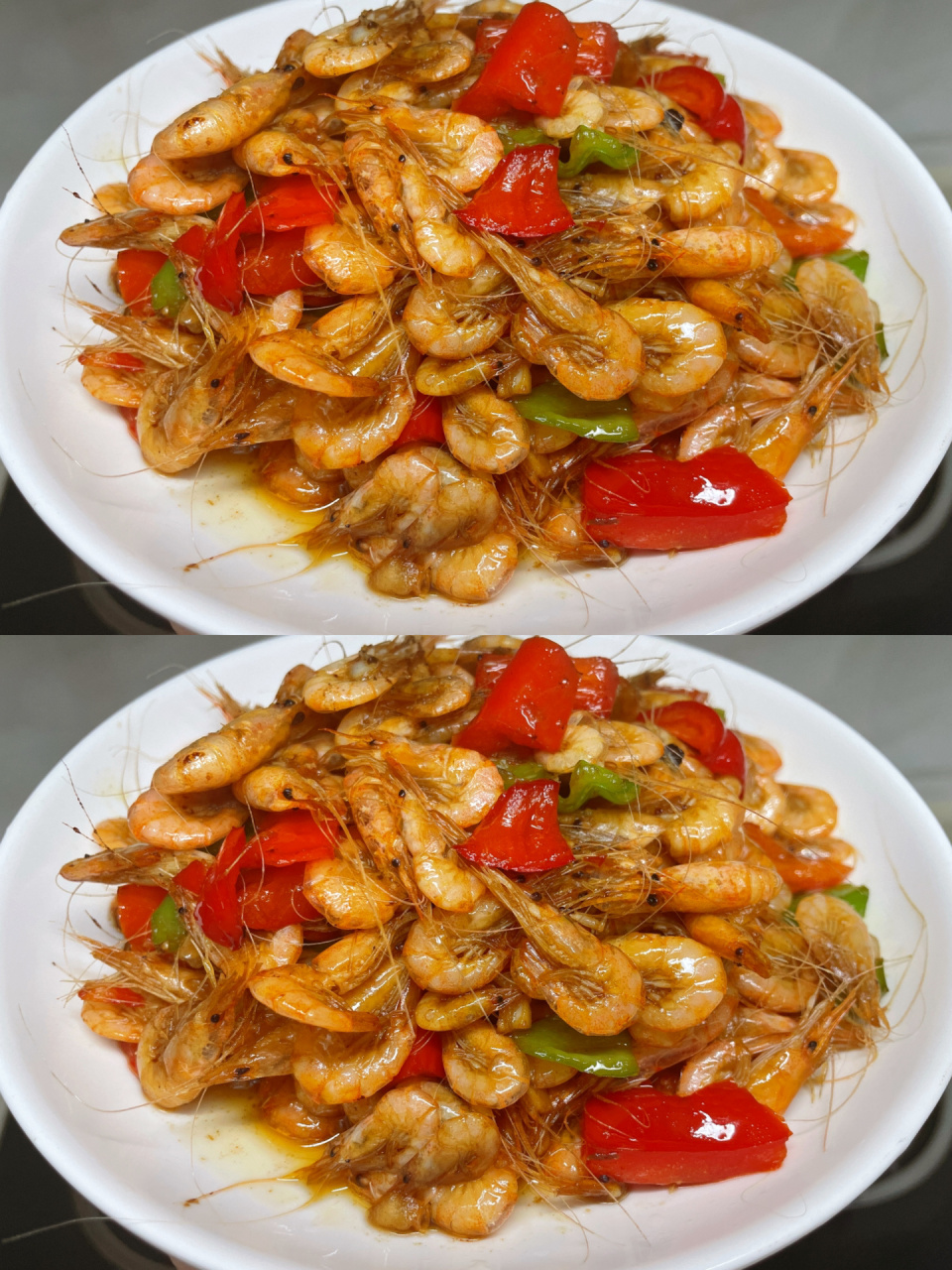 爆炒小米虾08 新鲜的小虾,买回来爆炒,配料简单,出锅后太鲜了.