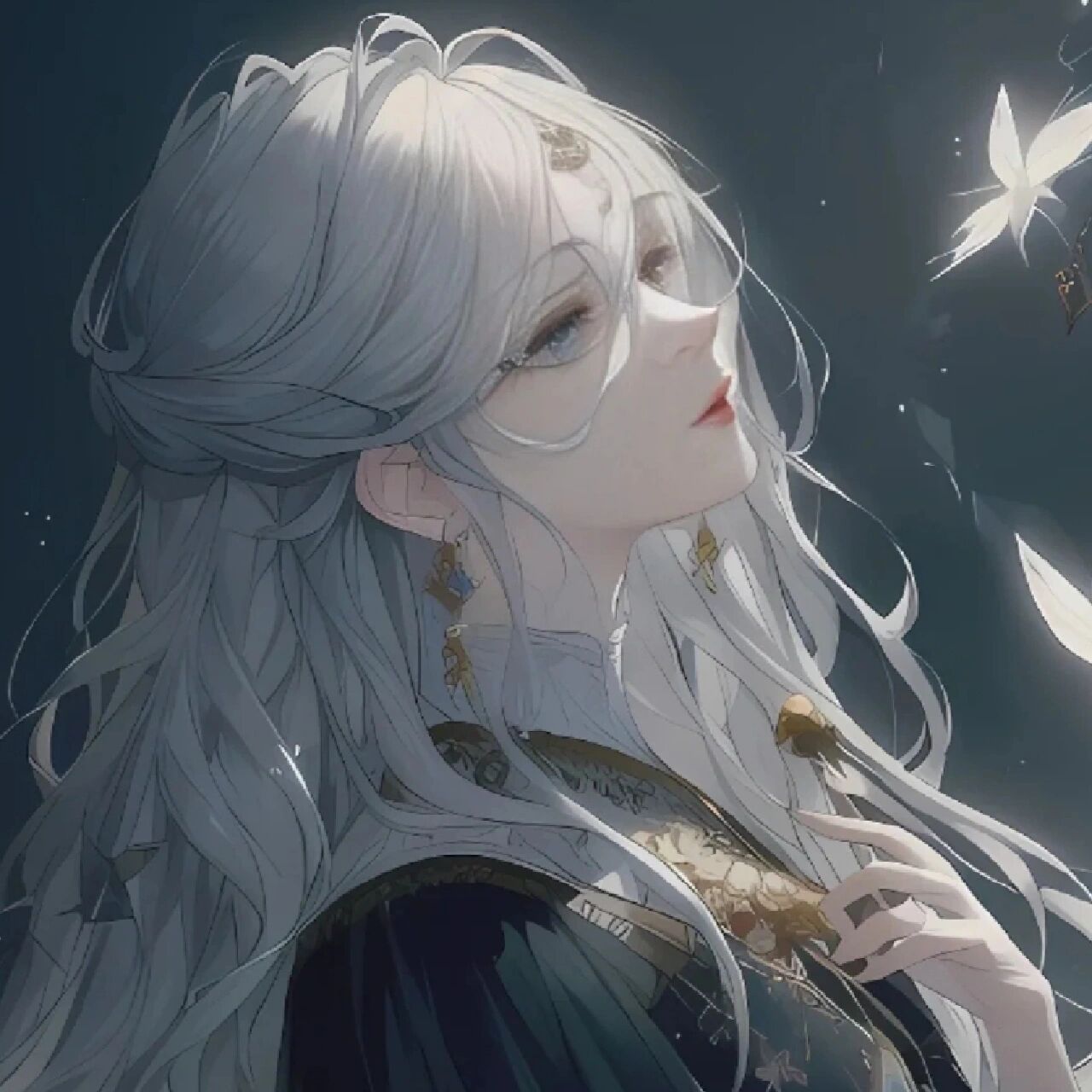 分享一组白毛女头像 最近好爱白毛女,分享一波白毛女头像啦,图片来自