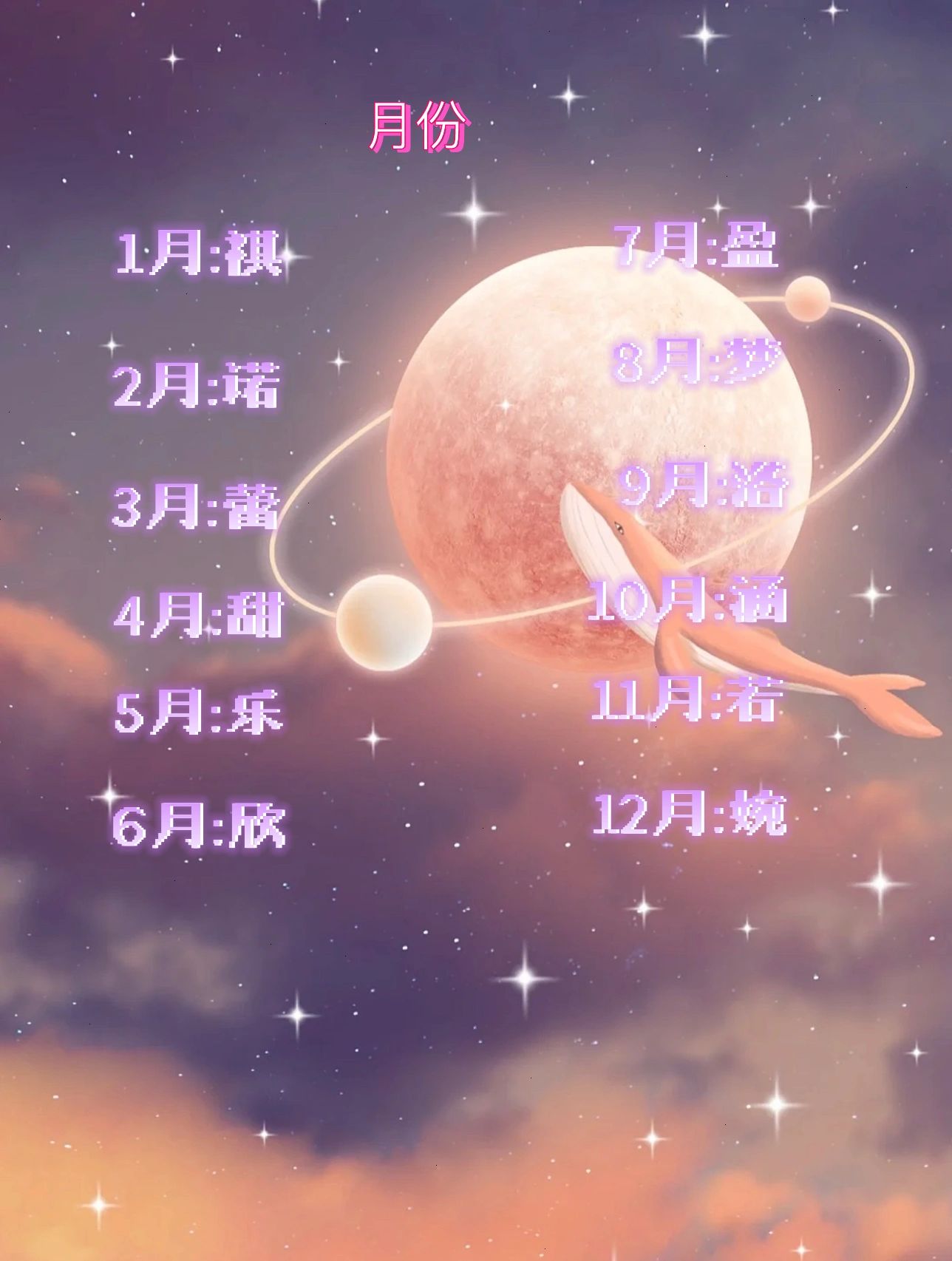 梦幻网名,快来康康