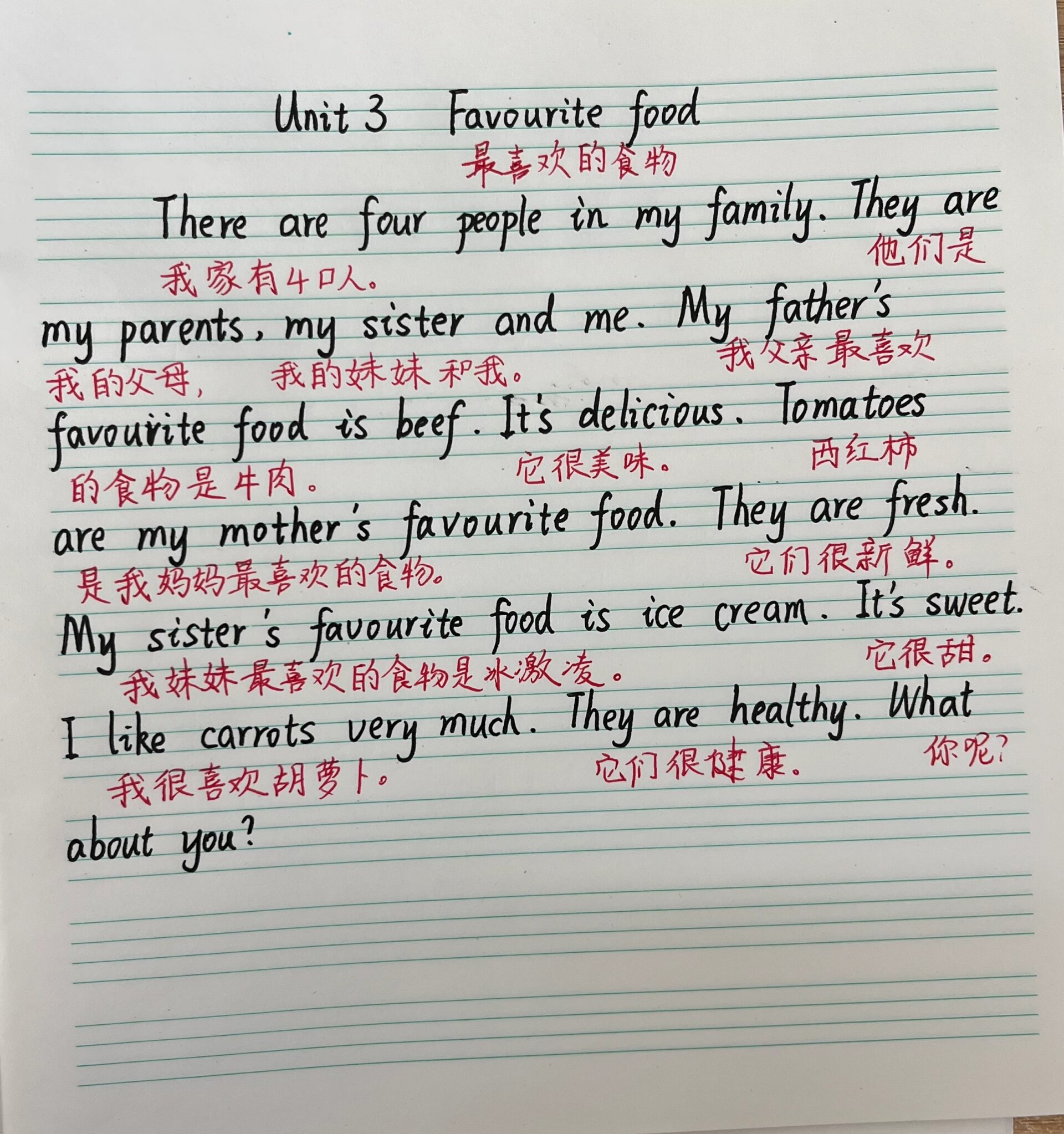 五上英语1-6单元作文范文@铅笔画的艳色的动态