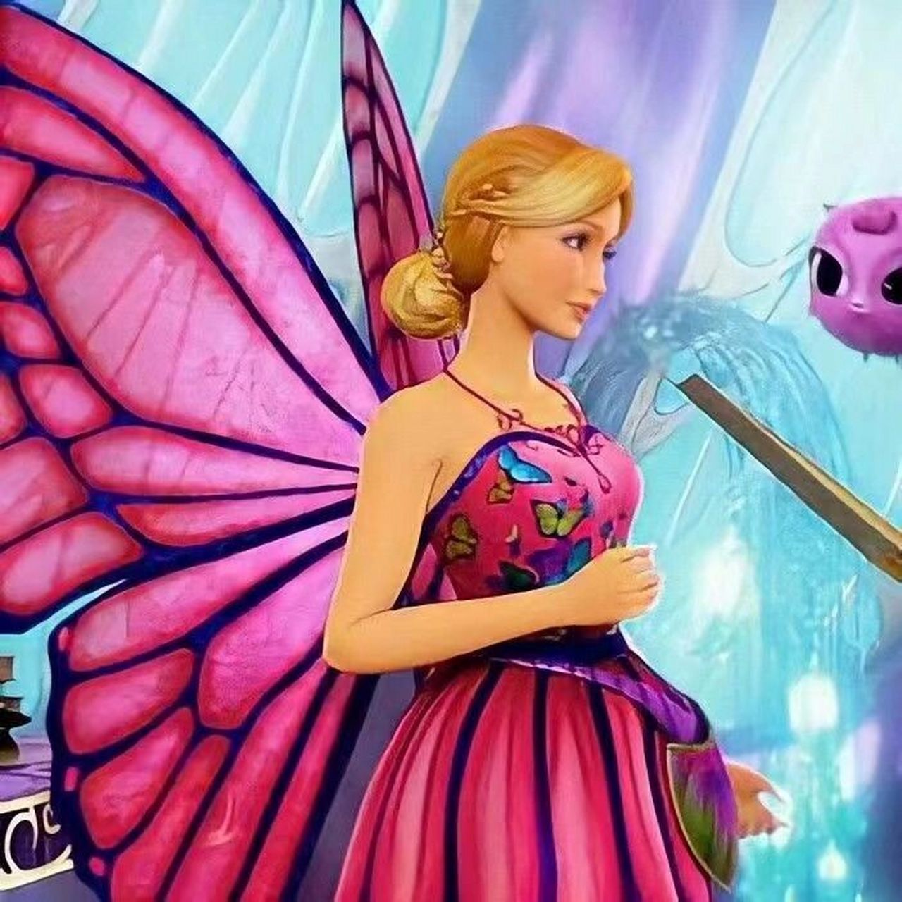 爱看书的玛瑞莎03芭比之蝴蝶仙子壁纸头像 03barbie mariposa and