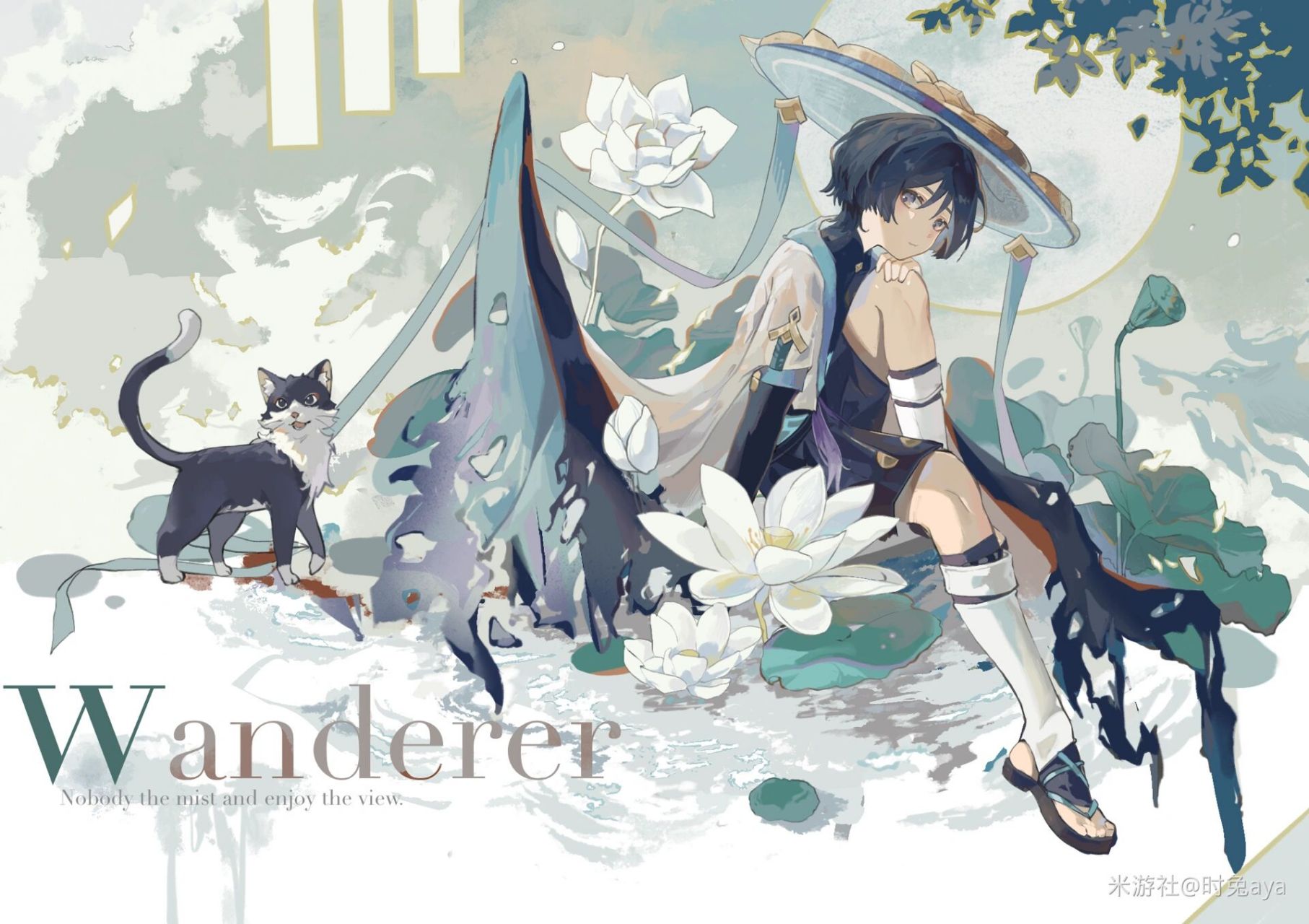 风……「散兵」 米游社画师:时兔aya 求图后台踢踢!