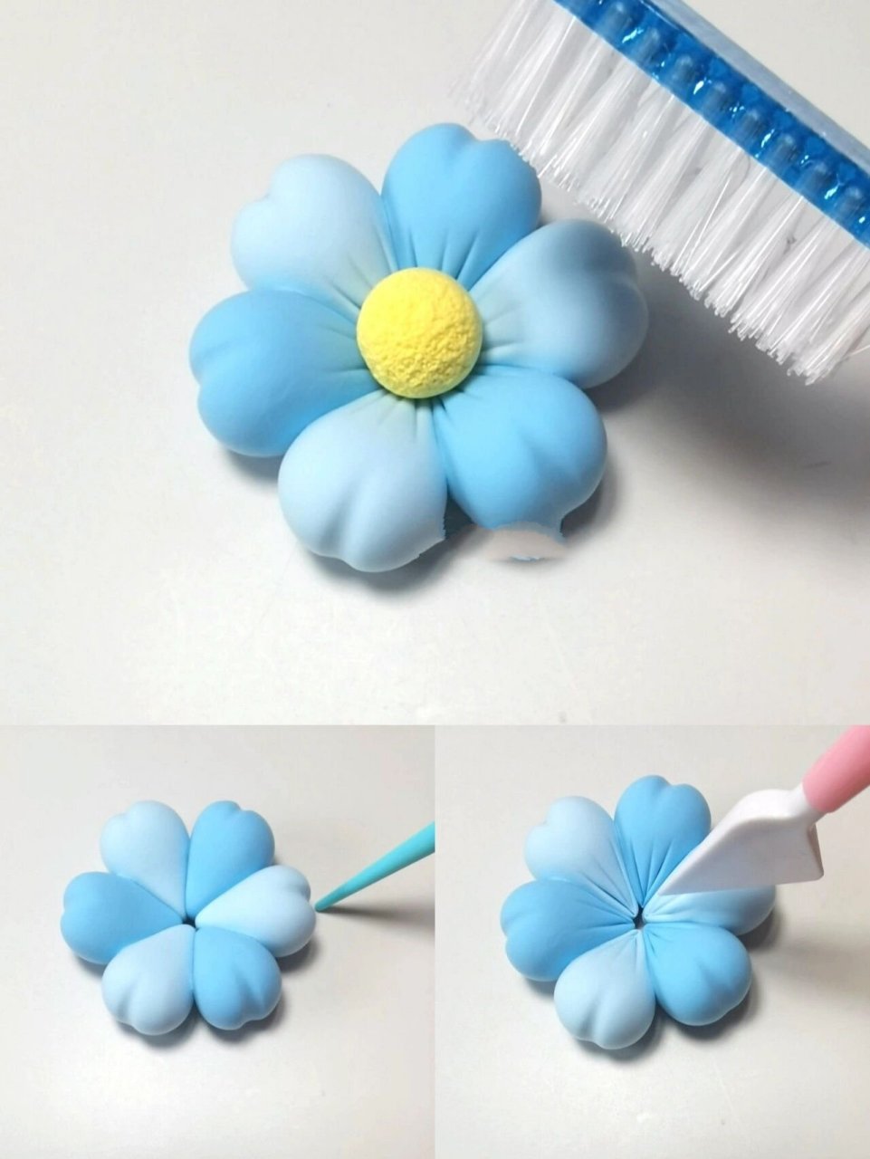 粘土教程‖超适合新手的简单可爱94小花花 粘土花束98的超简单