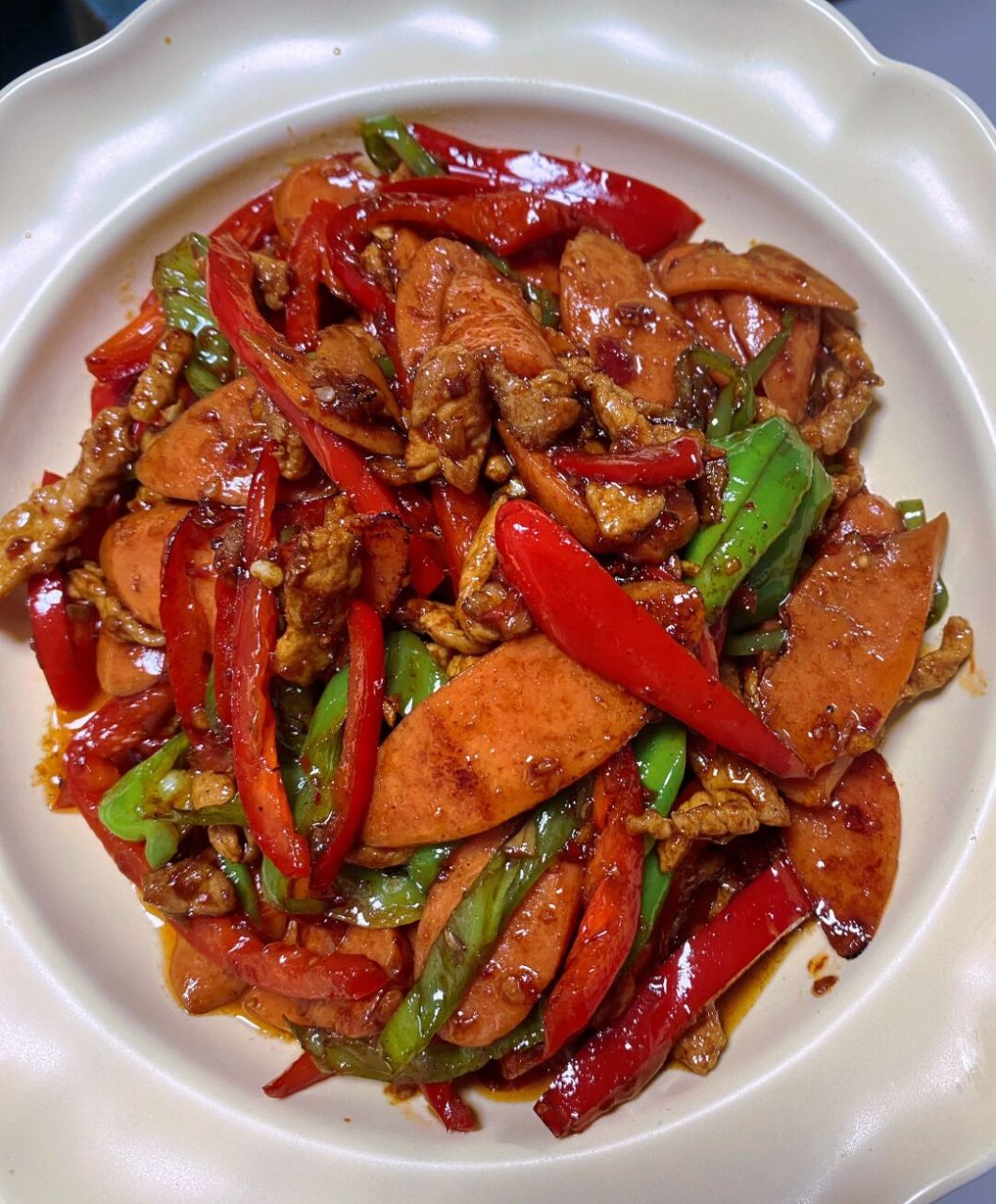 99肉丝火腿肠99上桌最先被光盘的一道菜!