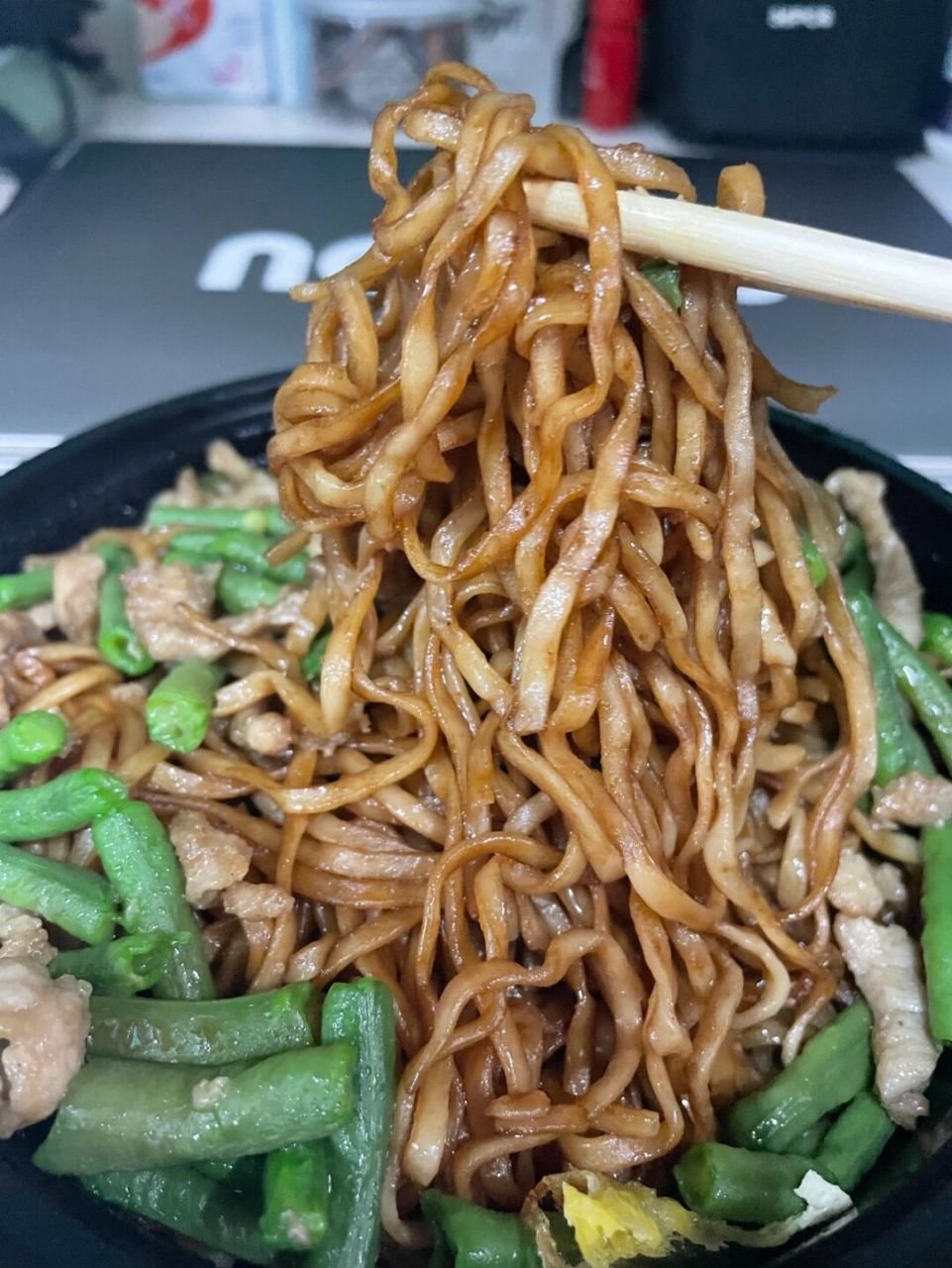 豆角肉丝蒸面条真的好吃 #豆角蒸面# #美食日常# #我的美食日记