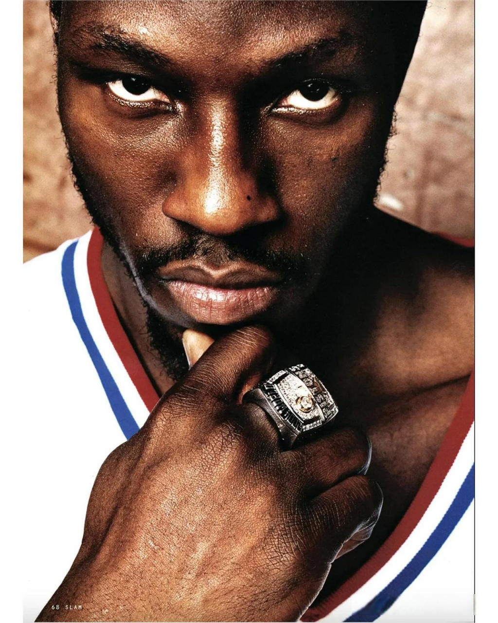 "大本"本·华莱士  曾经的活塞五虎将之一!  阿克伦king詹姆斯nba经典