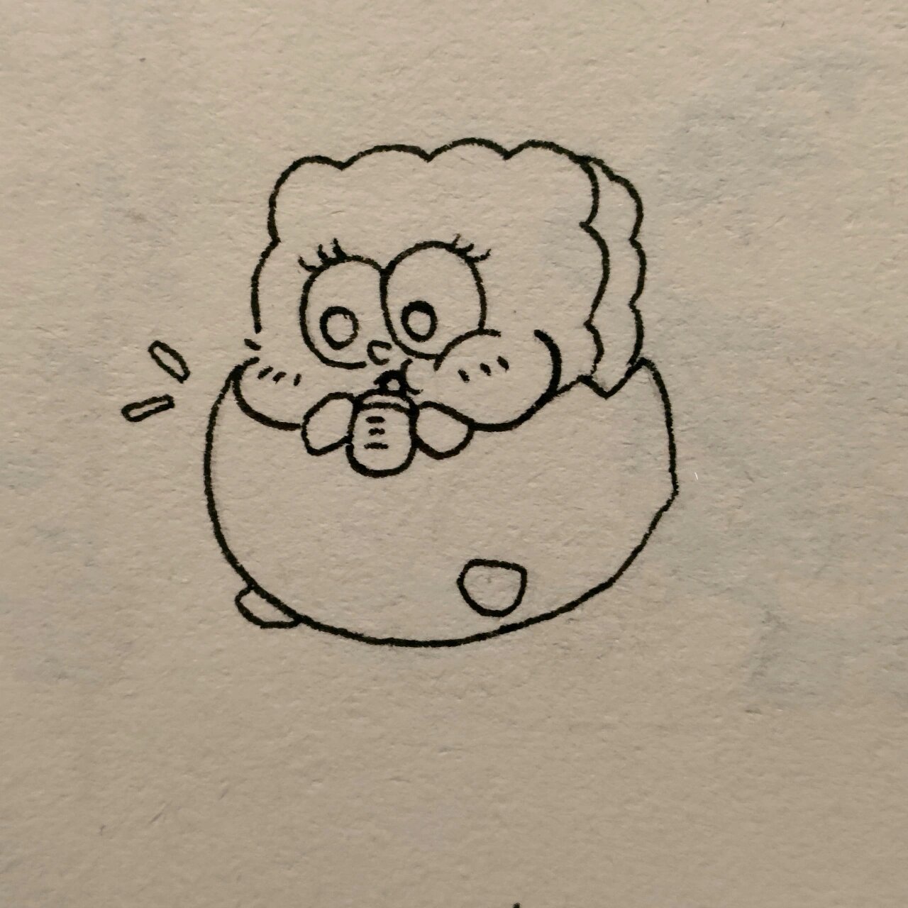 可爱简笔画|刚破壳的海绵宝宝幼崽~ 临摹