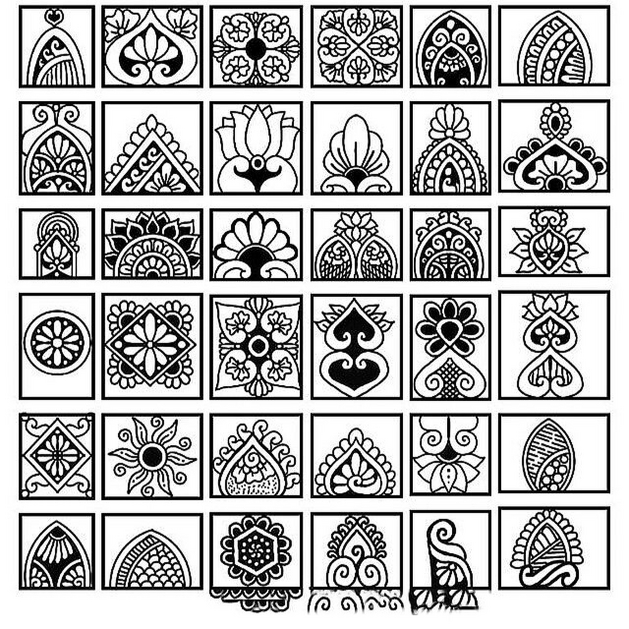 图样分享 | 曼陀罗花瓣图案mandalapatterns 作者ig账号:mandalaartby