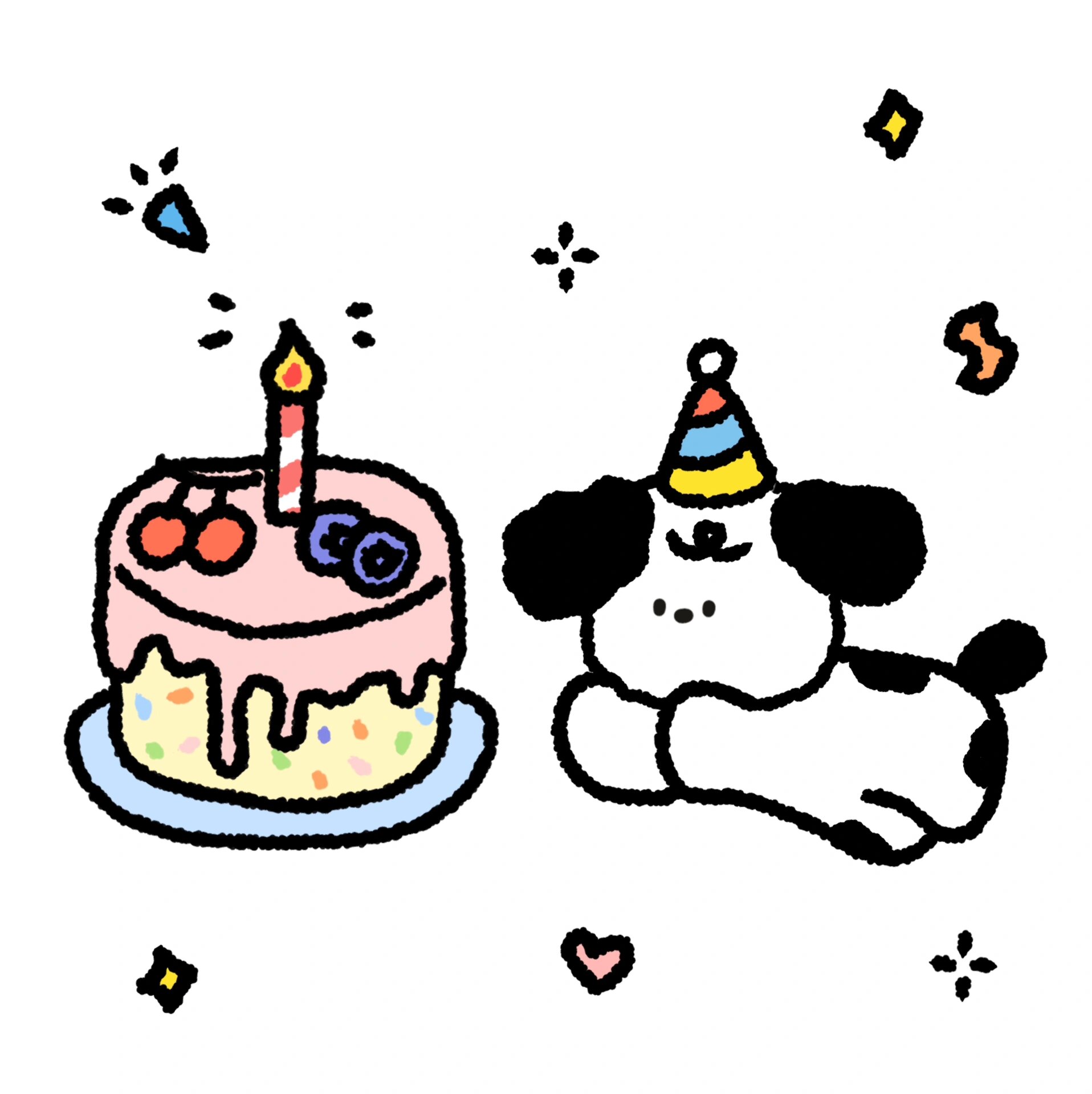 奶牛狗祝你生日快乐|生日头像