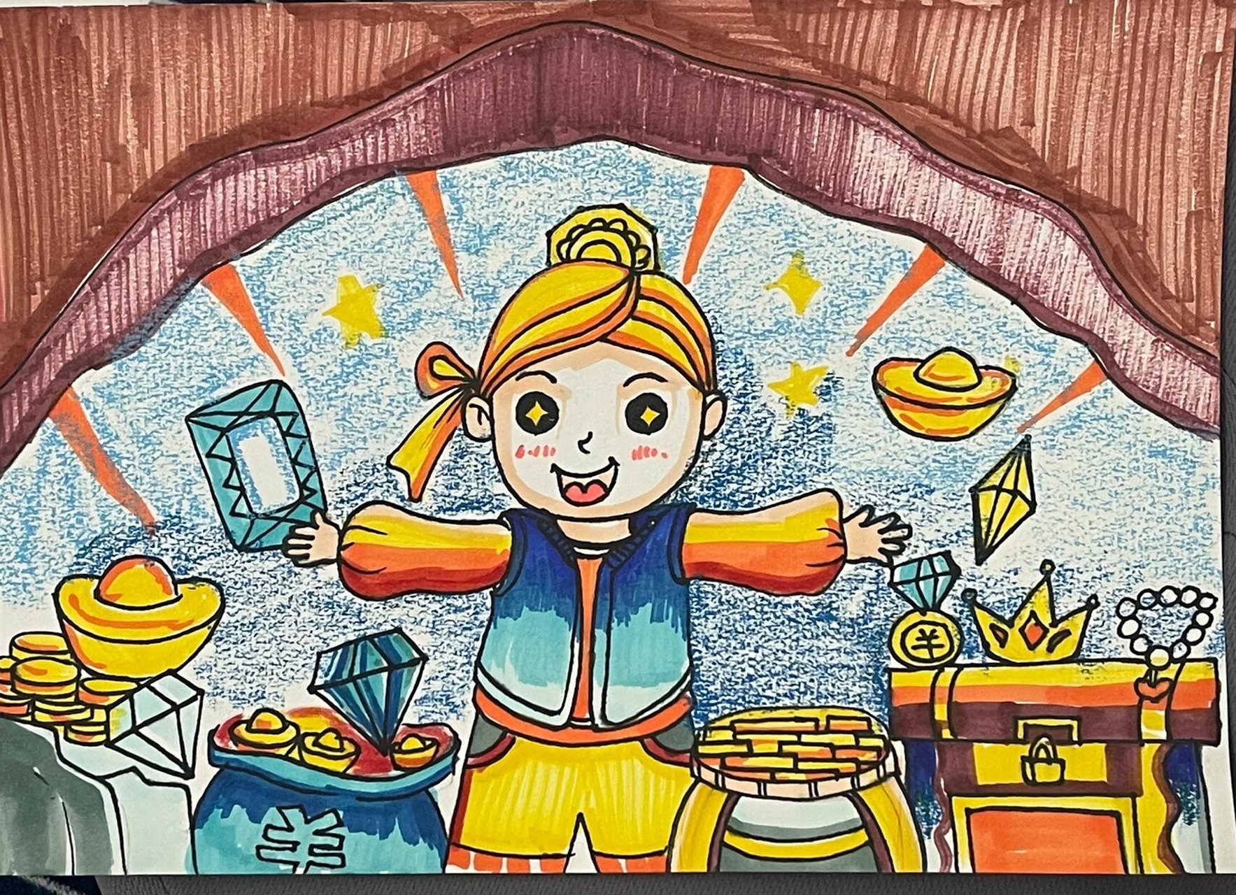 儿童画41-芝麻开门 阿里巴巴和四十大盗的故事我们一起听一听吧 宝藏