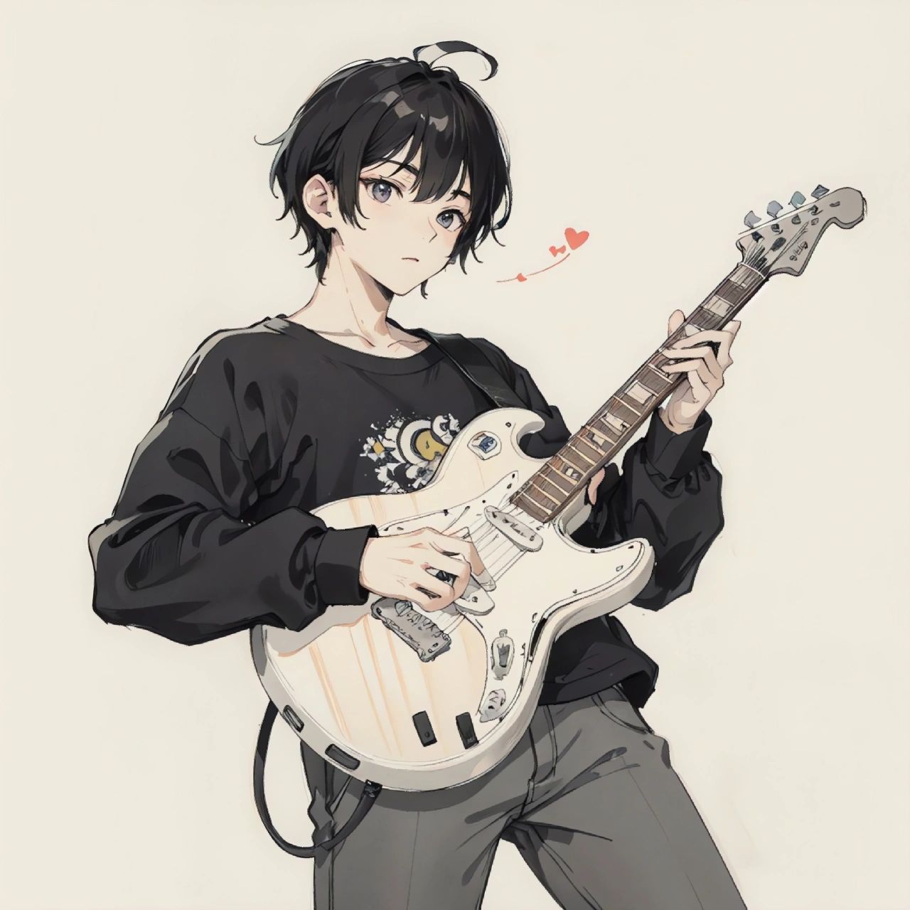 弹吉他的男生头像 78可自行拿图自用 78转载请注明出处 9792