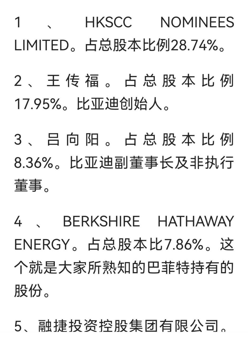 比亚迪股东图片