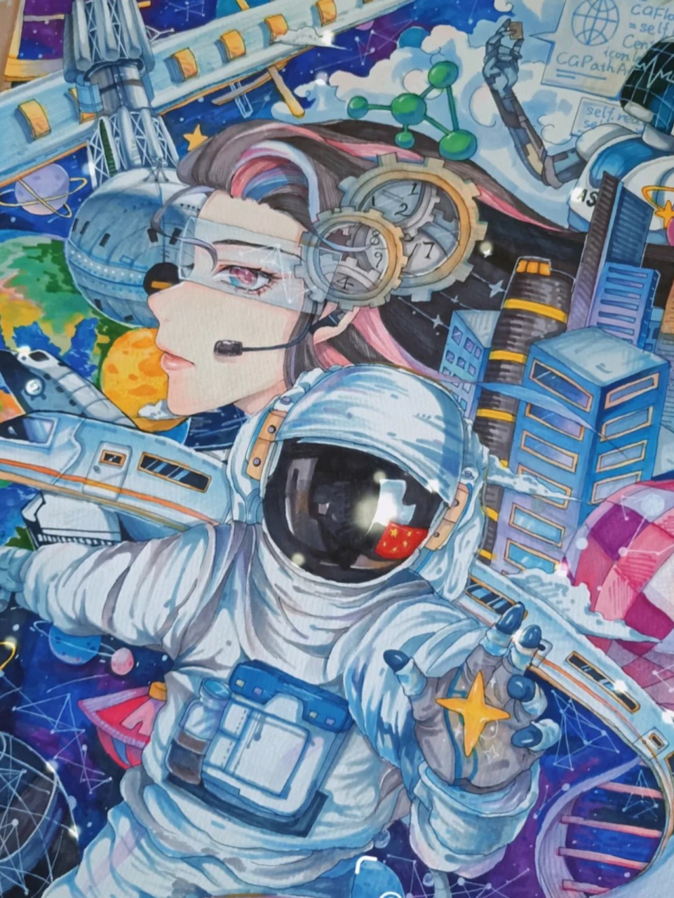 科幻画 马克笔 素材 科幻画素材(一) 看到涂色就很喜欢,科技感满满呦