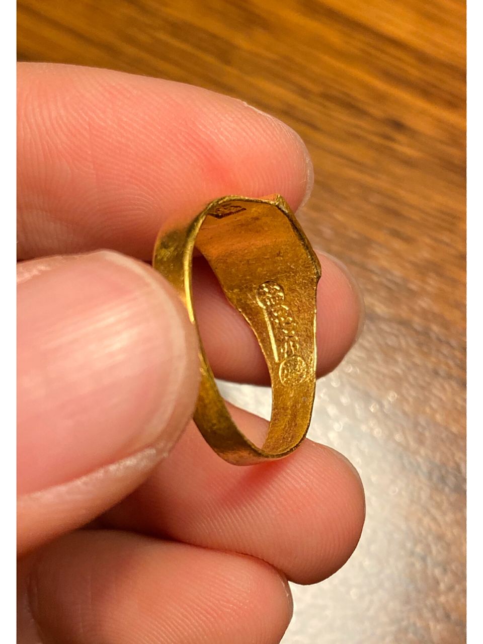 晚清民国时期抗战胜利四国国旗老金戒指 晚清民国时期抗战胜利四国