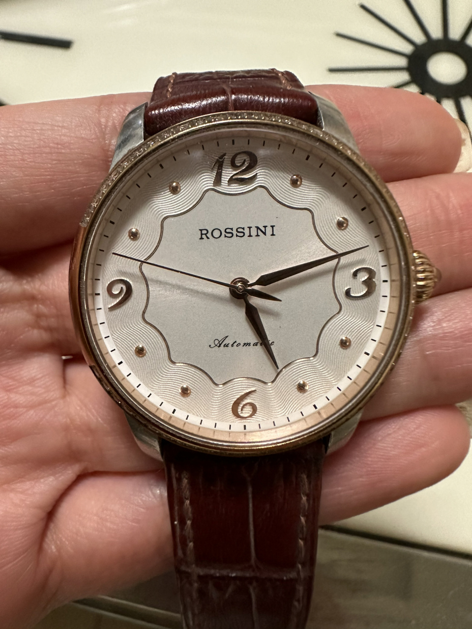 79rossini罗西尼手表 rossini罗西尼手表女士自动机械表镶钻时尚女