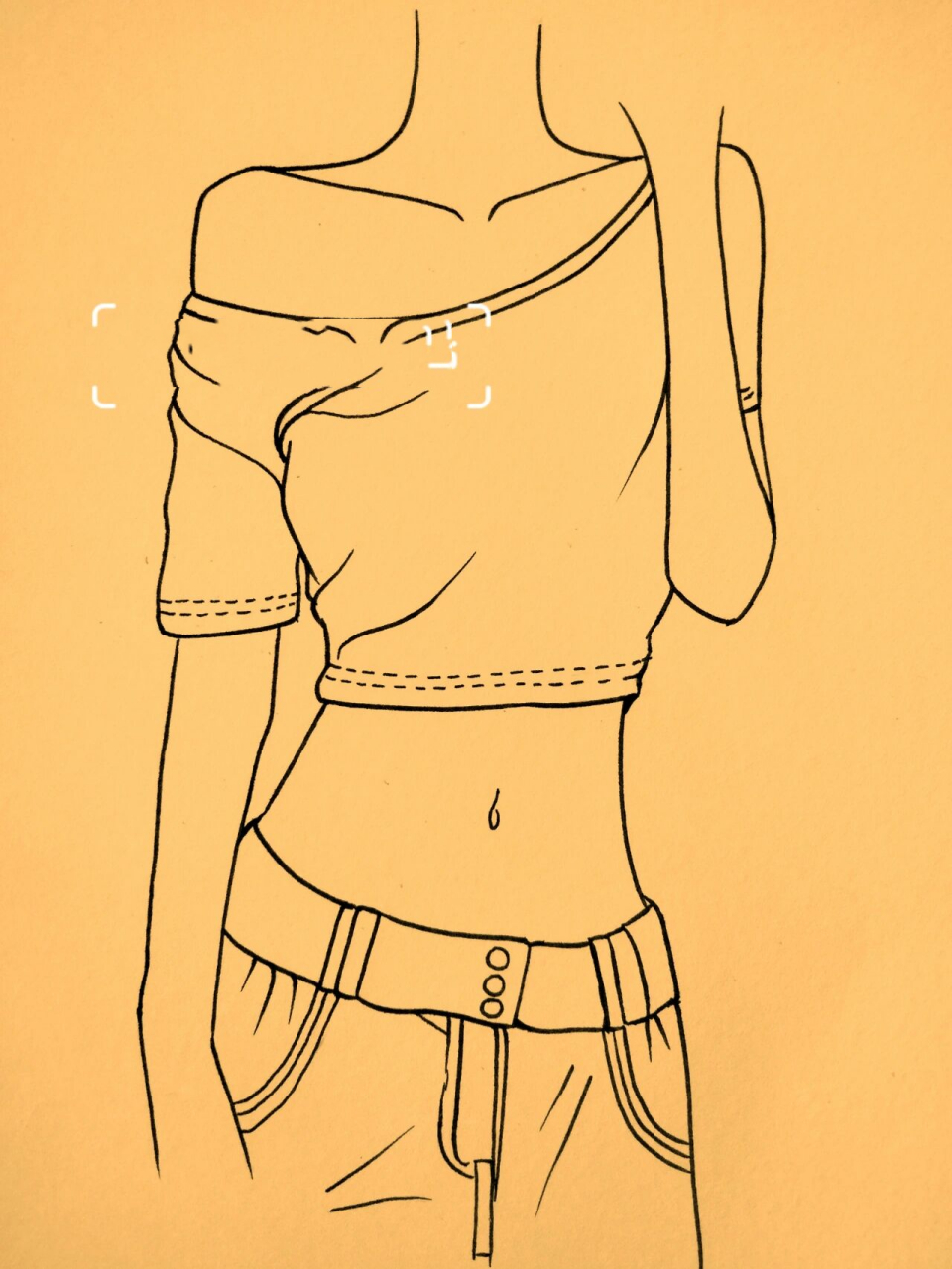 美女黑白简笔画#绘画教程42(附过程) 辣妹简笔画74绘画过程74好久