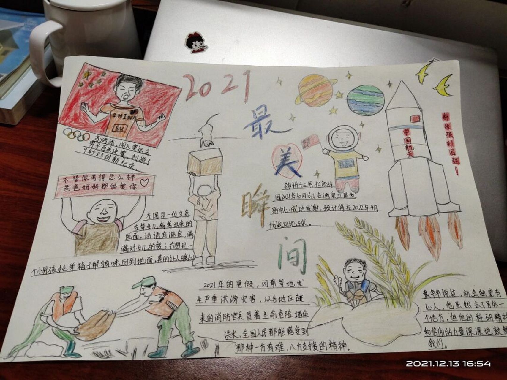 2021最美瞬间手抄报