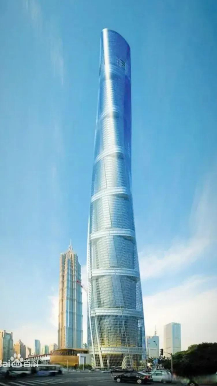 是目前中国第一高楼上海中心大厦,它的高度达到了632米,为了减少大楼