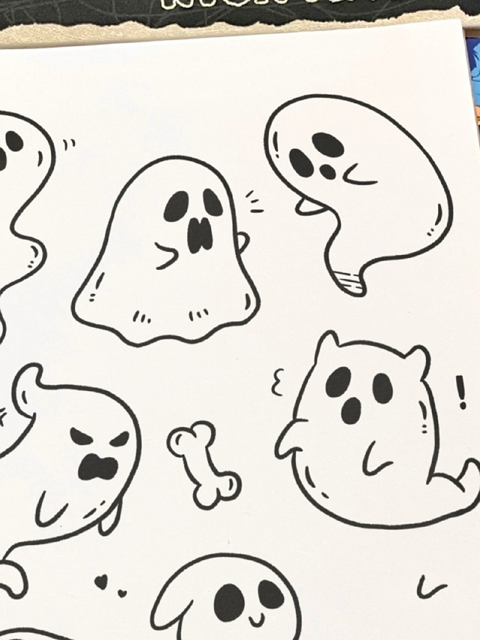 我看看是谁还不会画万圣节小幽灵97简笔画 超可爱的捣蛋鬼来啦!