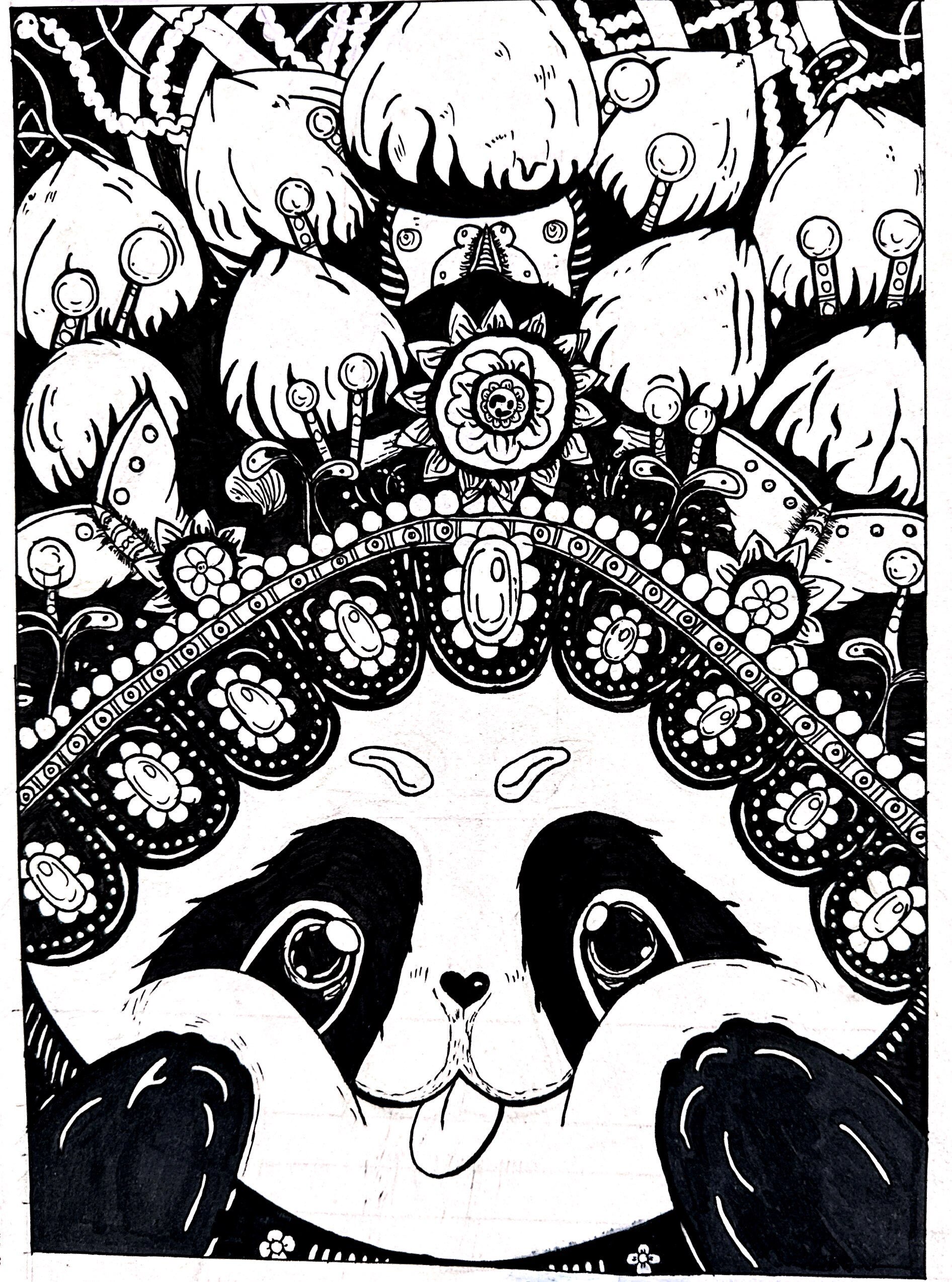 创意线描,黑白灰的搭配