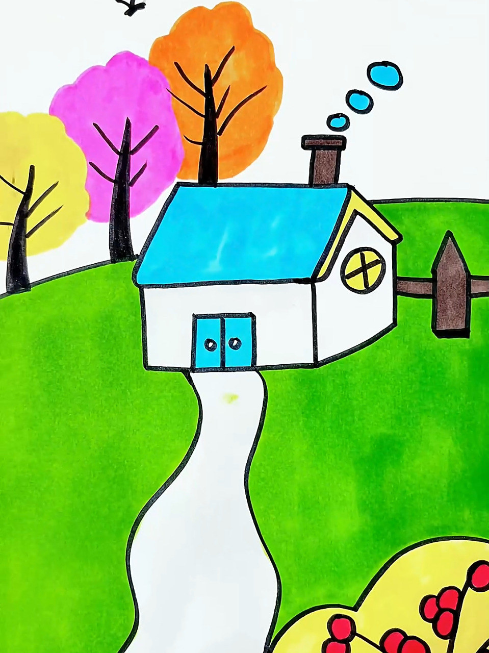 秋天简笔画 跟我组队一起画秋天吧