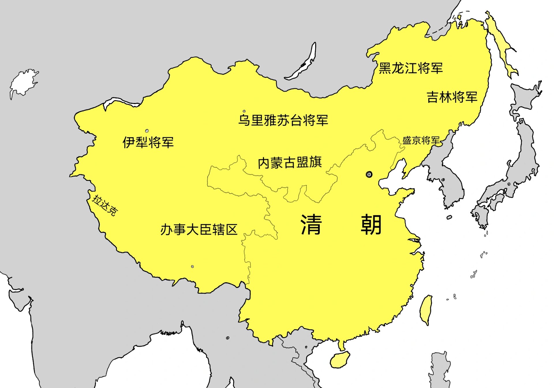 1820年清朝版图