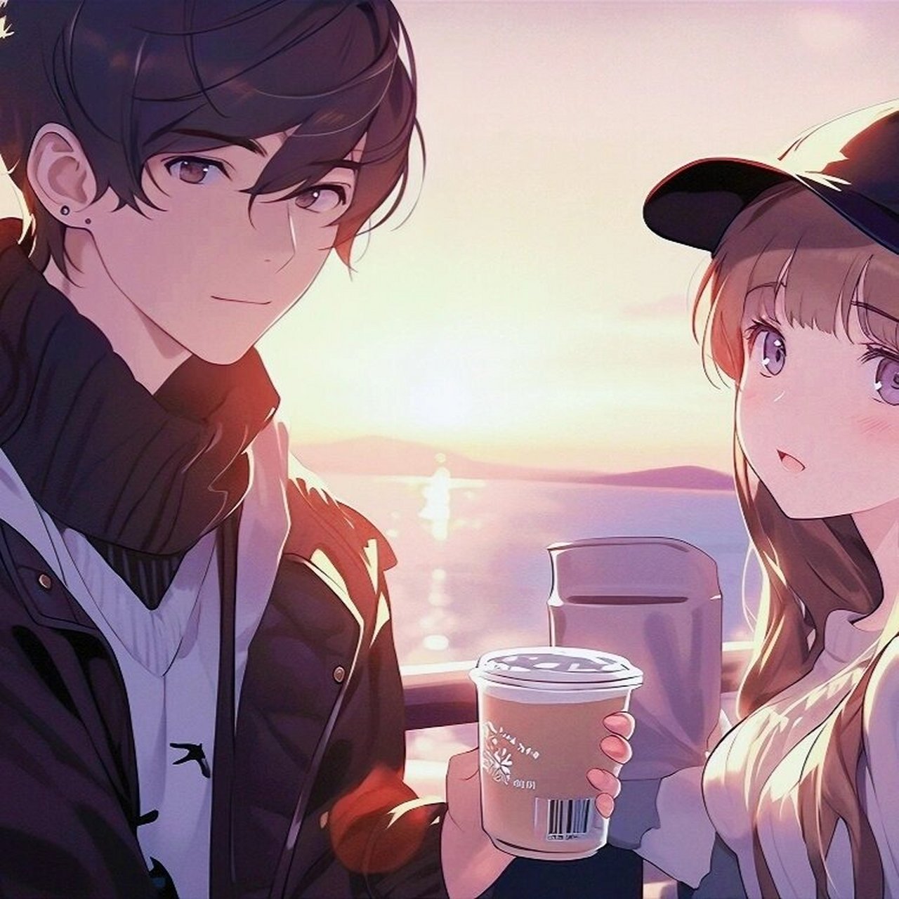 情侣头像‖动漫情侣头像 请你喝夏天第一杯奶茶