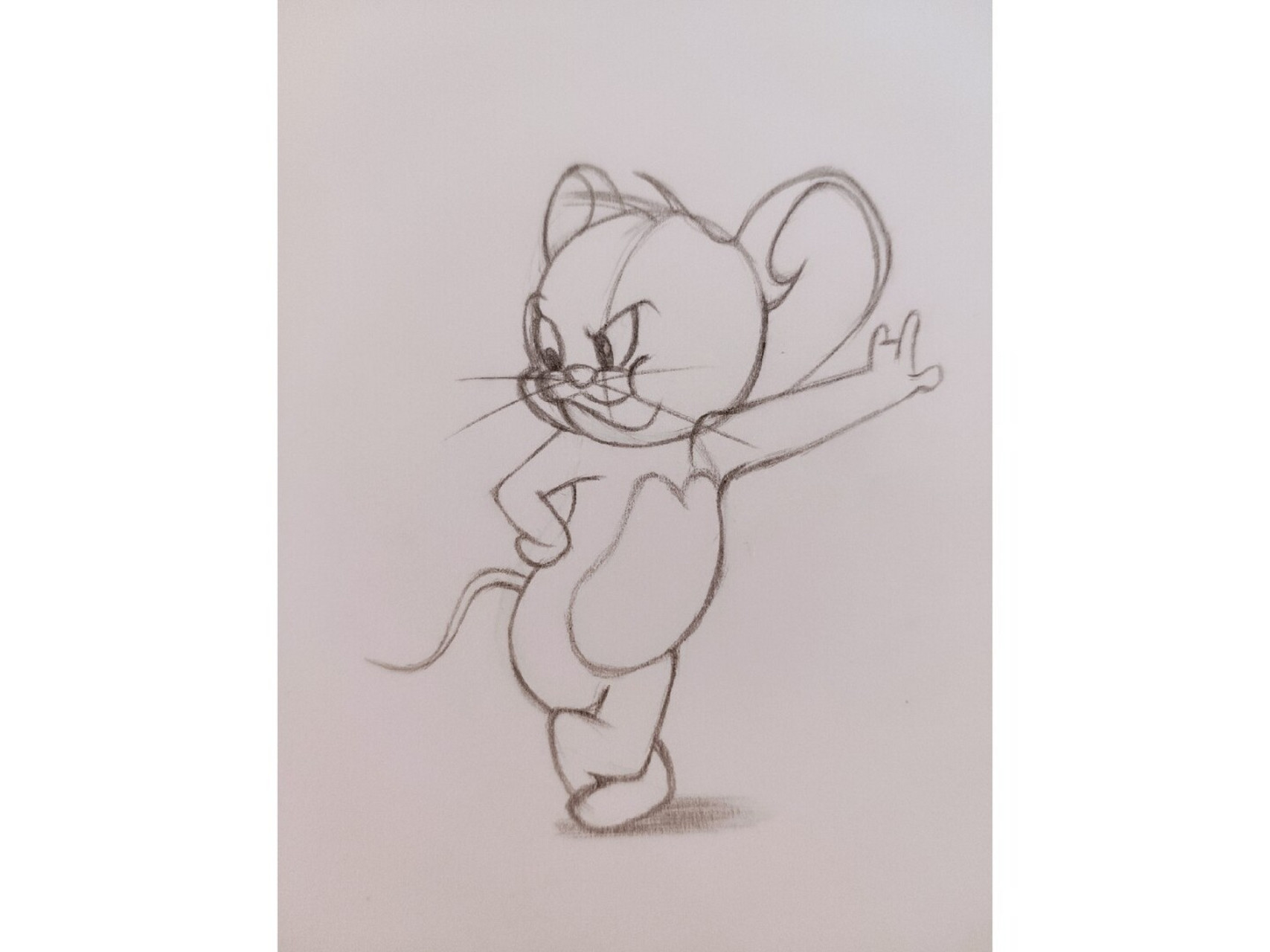 小老鼠杰瑞 简笔画 临摹迪士尼动画大师作品