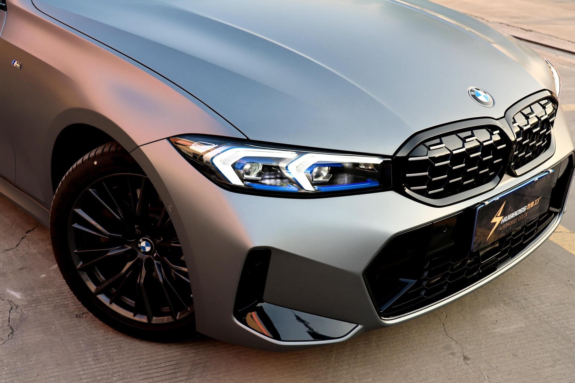 哇塞.原厂宝马摩天灰亮面车漆 想要运动独特质感的,车衣必选哑光!