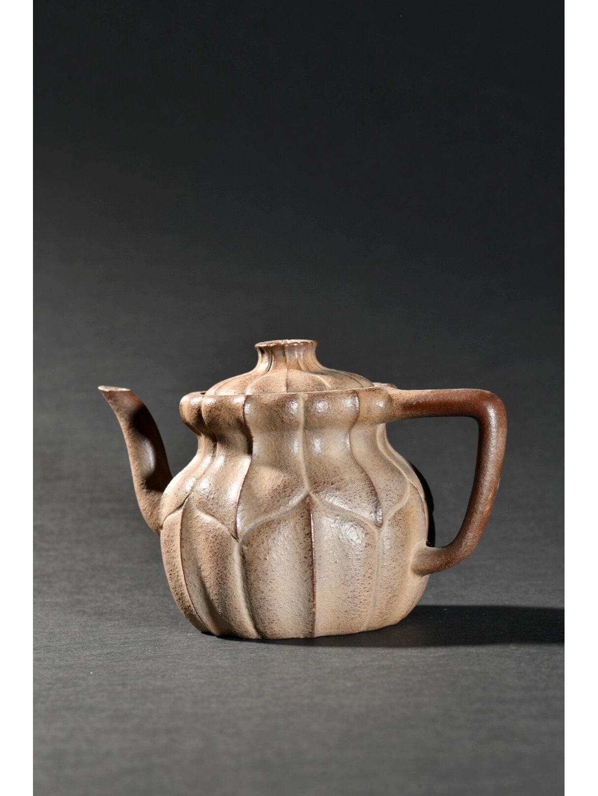 旧藏 "时鹏"款 紫砂老料茶壶