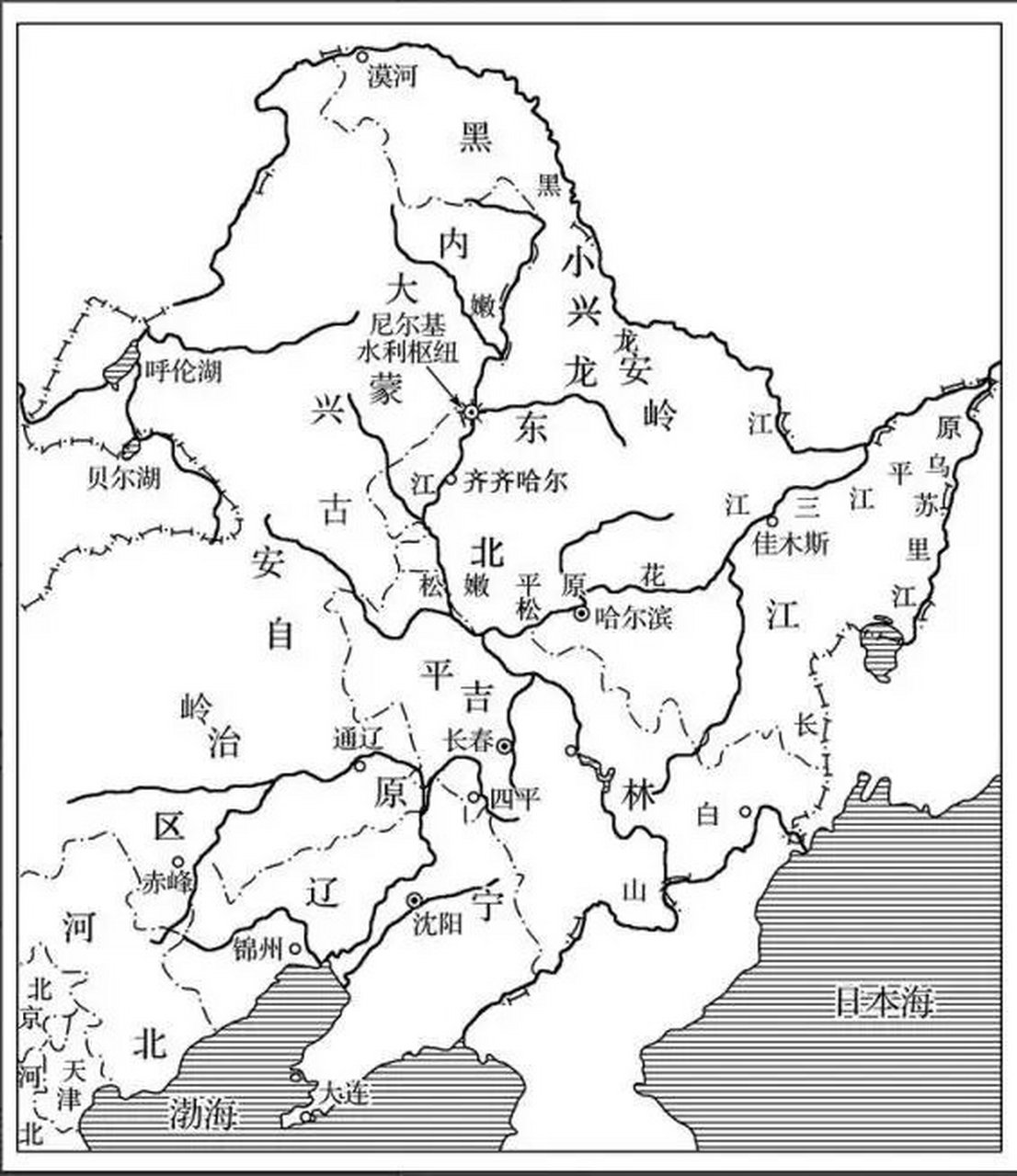 吉林市松花江走向图图片