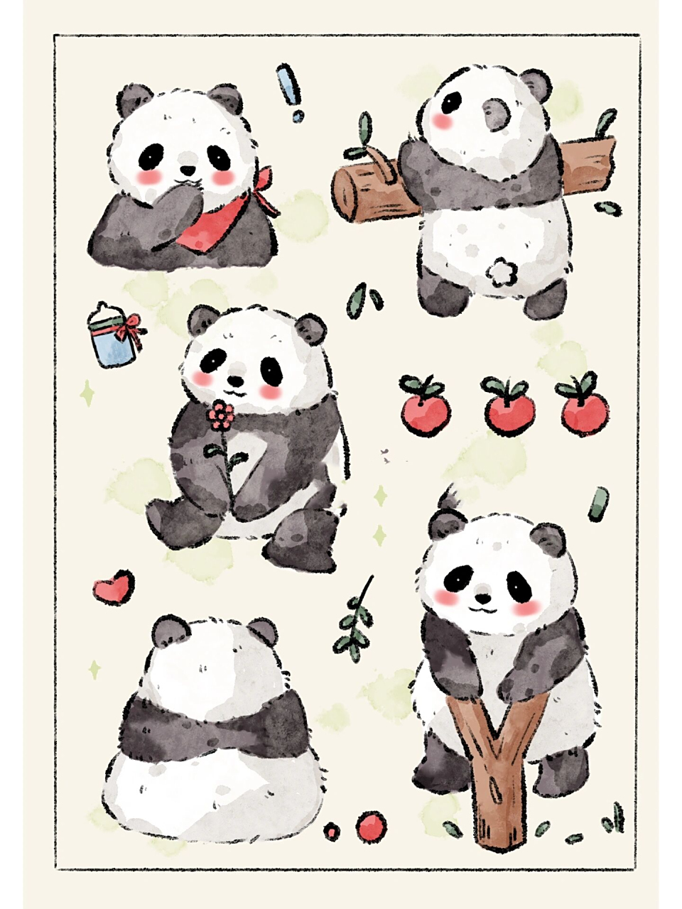 大熊猫速写  (已开课) 萌萌小动物速写第二弹