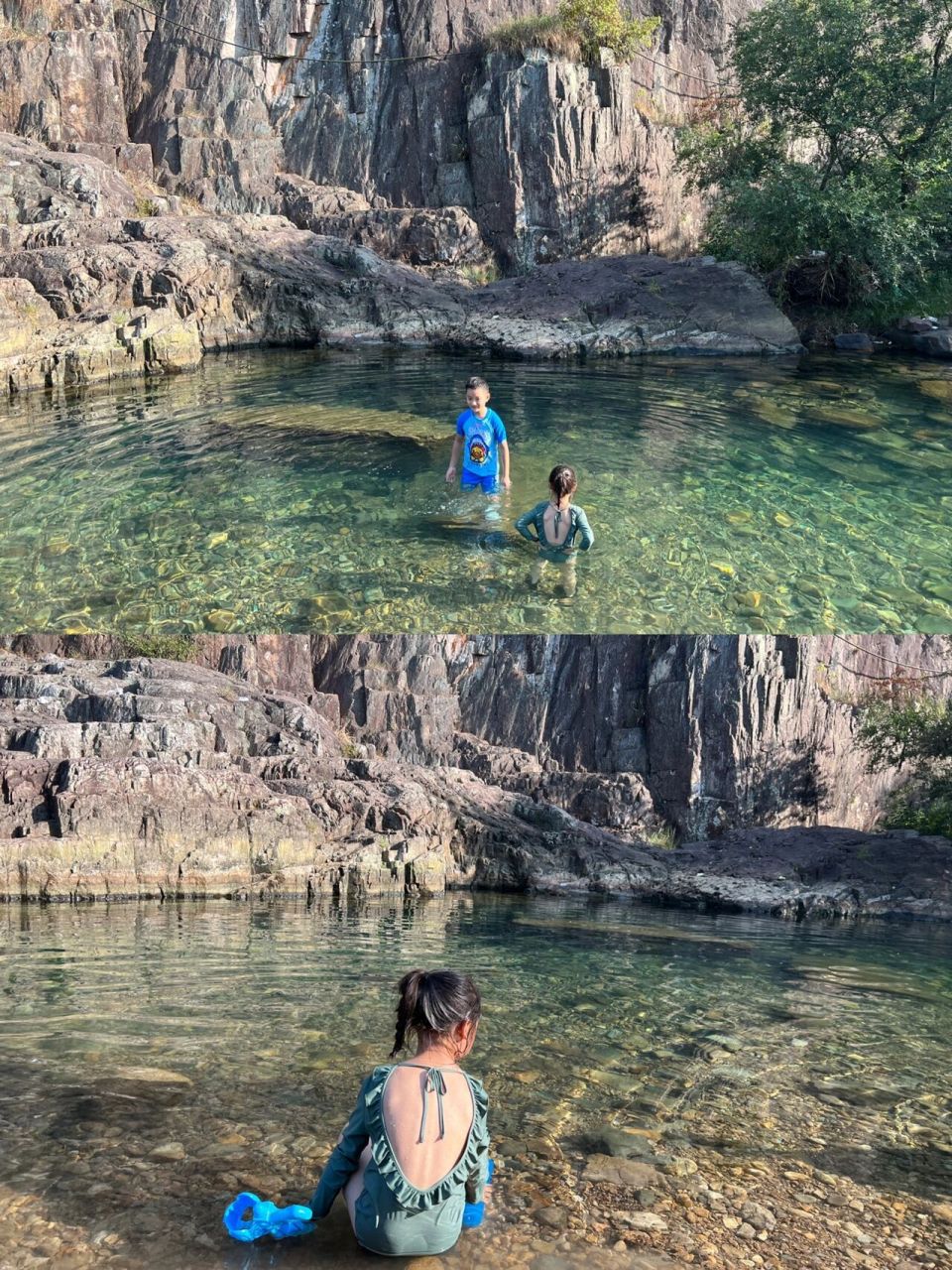 临海杜桥周边玩水—年坑 天气炎热 小朋友每天都想去玩水 家附近的小