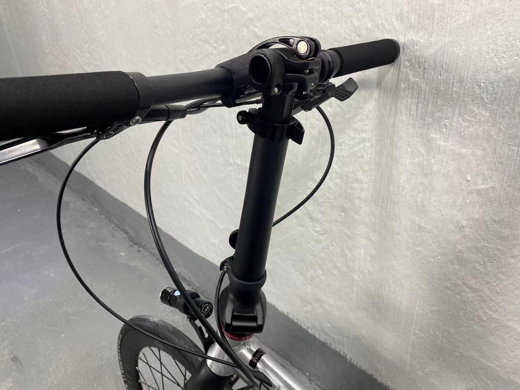 大行dahon 16寸折叠自行车 349爆改版  92车架采用原色拉丝银镀清漆