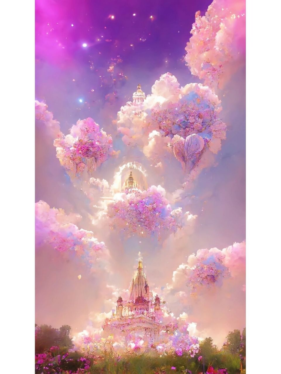 梦幻城堡# #紫色系# #落日晚霞# #粉紫色# #梦幻壁纸# #手机壁纸