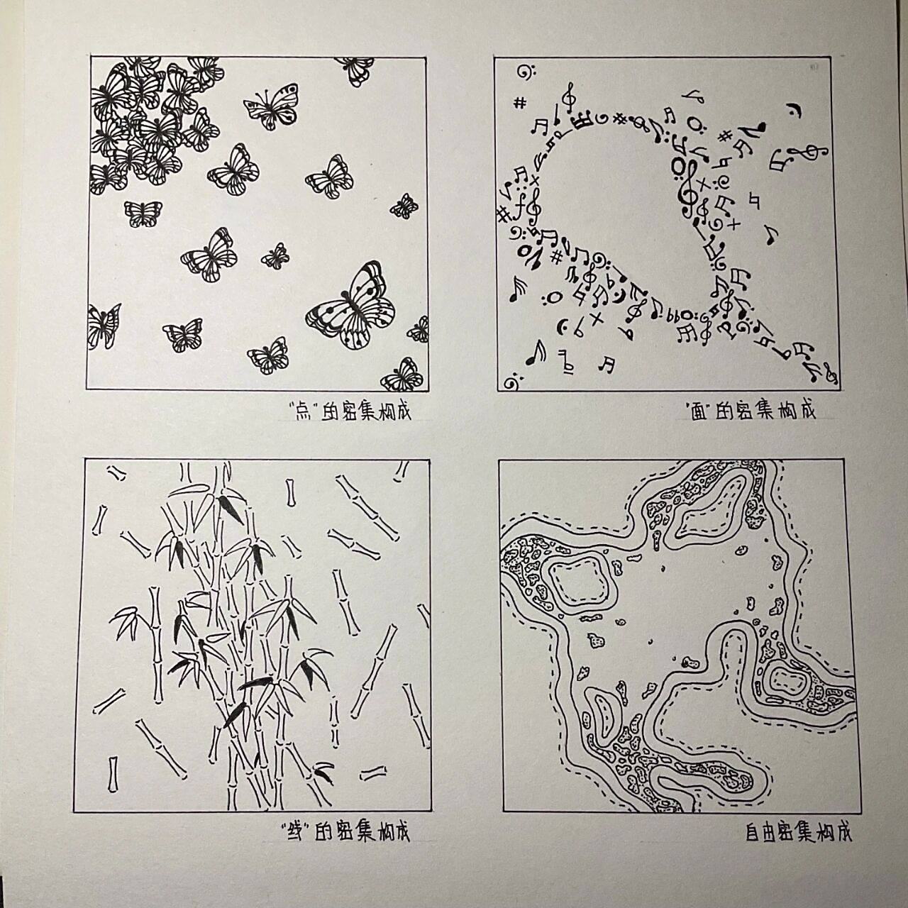 密集构成作业 266"点"的密集 366"面"的密集 466"线"的密集 5