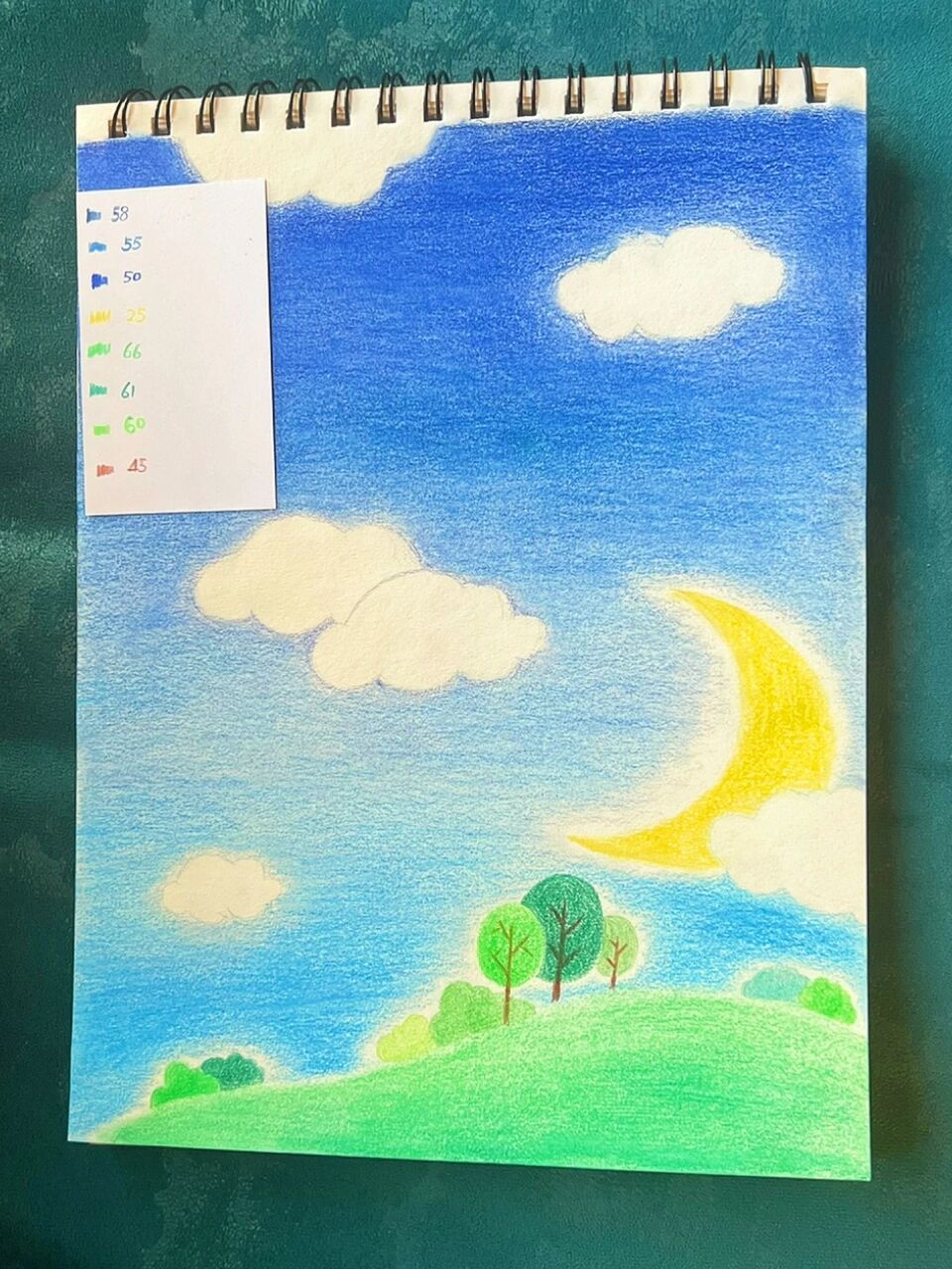 夜晚(手绘临摹) #手绘# #简笔画# #插画# #手绘临摹# #临摹# #极简