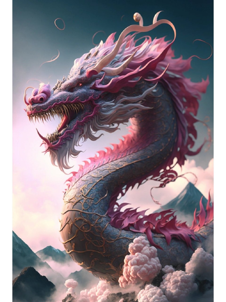 来咯!来咯,中国龙 #山海经##中国龙# #精美壁纸