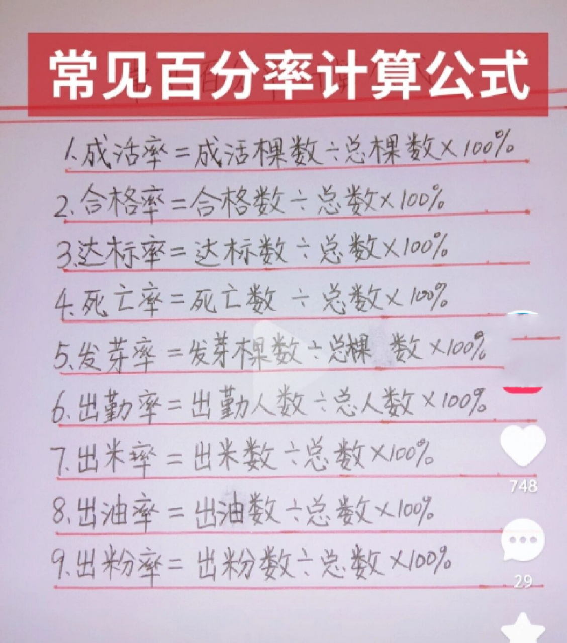 小学六年级数学百分率公式97