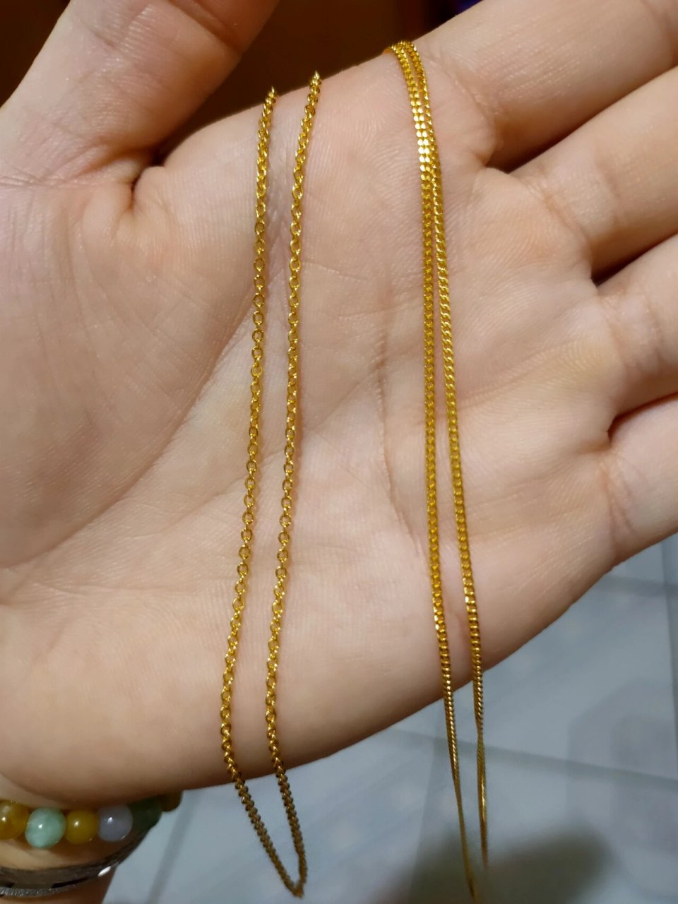 足金o字链 侧身链 送妈妈哪款链子好看