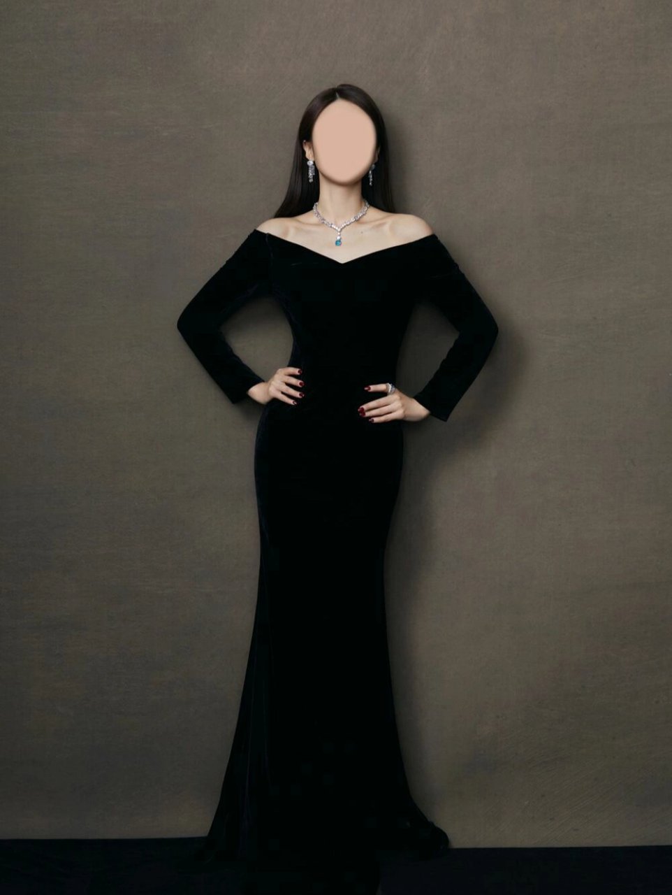 好冷气质女神全身形象照合成模板!可以帮修 职业形象照来啦!