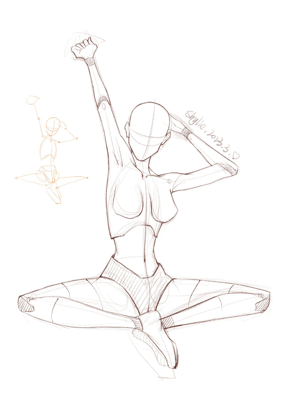 人体结构练习 44/60 坐姿 继续更新 大家要打卡的可以一起!