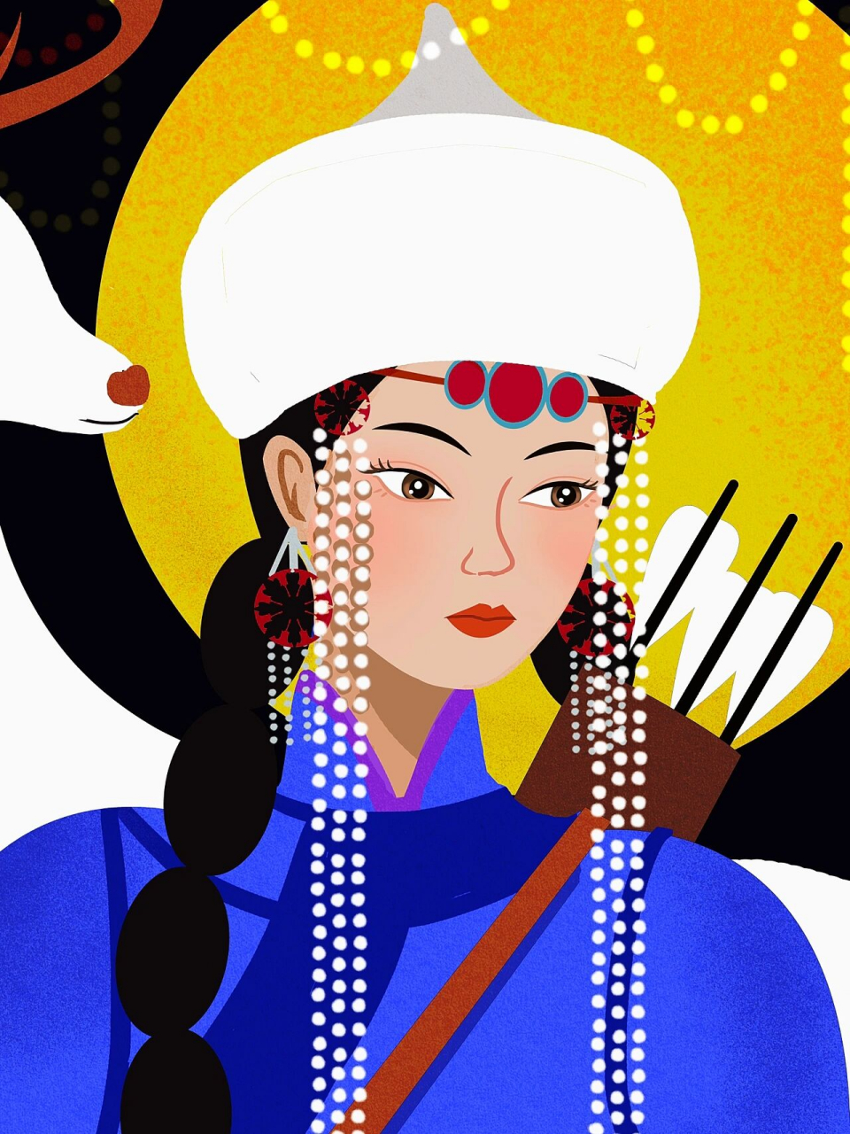 插画打卡21|56个民族之鄂温克族